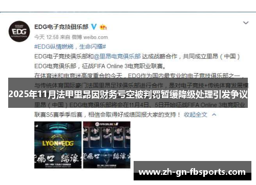 2025年11月法甲里昂因财务亏空被判罚暂缓降级处理引发争议